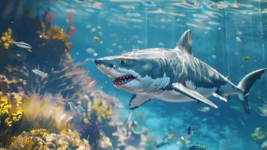 Mécanismes chez les prédateurs marins : le requin élimine ses déchets