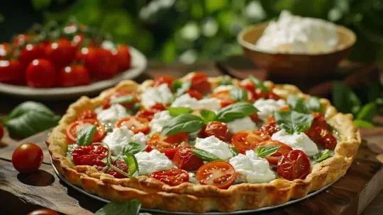 Recette estivale : la tarte aux tomates cerises et ricotta du jardin